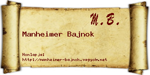 Manheimer Bajnok névjegykártya